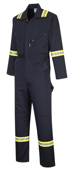 F128 Iona Xtra Reflective Coverall Navy, Small