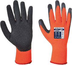 A140 Thermal Outdoor Cold Protection Glove with Crinkle Latex Grip ANSI, Yellowblack, Large