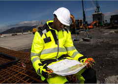 A721 anti Impact Safety Work Gloves - Lightweight Nitrile Grip Impact Reducing Protective Work Gloves Yellow/Orange