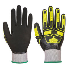 AP55 anti Impact Waterproof Safety Work Gloves - Cut Resistant and Impact Reducing Protective Work Gloves Grey/Black, Medium