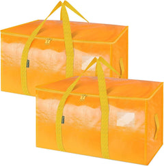 8-Pack Oversized Moving Bags with Reinforced Handles, Heavy-Duty Storage Tote for Clothes, Moving Supplies (Black, 8-Pack)