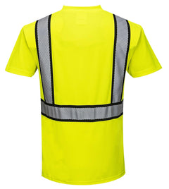 Detroit Short-Sleeved T-Shirt Viz Visibility Reflective Safety Work Wear Top ANSI 2, XXL