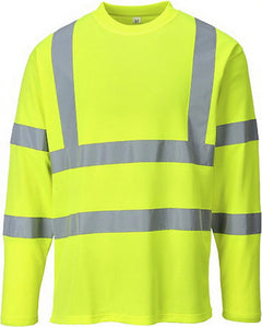 S278 Cotton Comfort Long Sleeve T-Shirt Orange, Medium-KarWorkwear