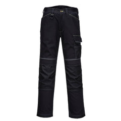 PW380 Women'S Work Pants - Stretch Fabric PW3 Workwear Utility Safety Pants with Knee Pad Pockets, Black 36