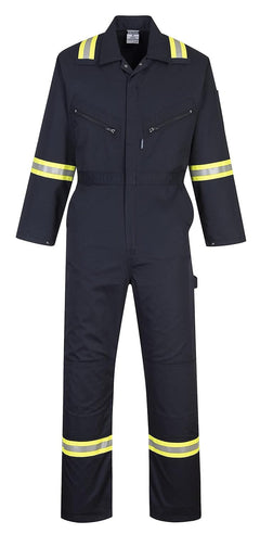F128 Iona Xtra Reflective Coverall Navy, Xx-Large