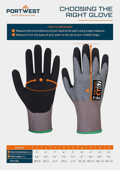 A198 Antistatic Safety Glove with PU Non Slip Fingertip Coating ANSI, Large