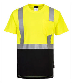 S358 Nashville 2-Tone T-Shirt-Yellow/Black-4Xl-KarWorkwear