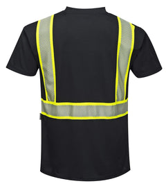 S396 Iona Short Sleeve Safety Work T Shirt with Hivis Reflective Tape, XXL